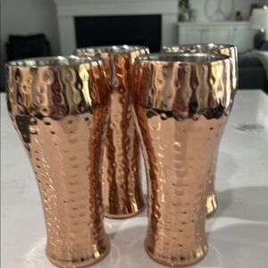 Copper Textured beverage/beer tumblers